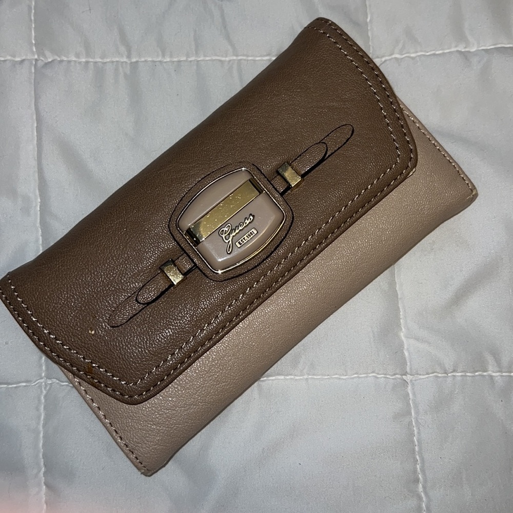 Guess Ostrich Satchel With Wallet - image 6